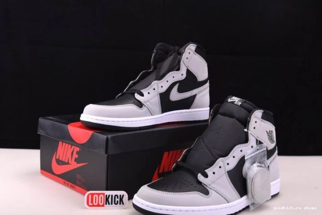 Rep White Light High Black Smoke 555088-035 Retro Air 1 Grey Jordan 0708
